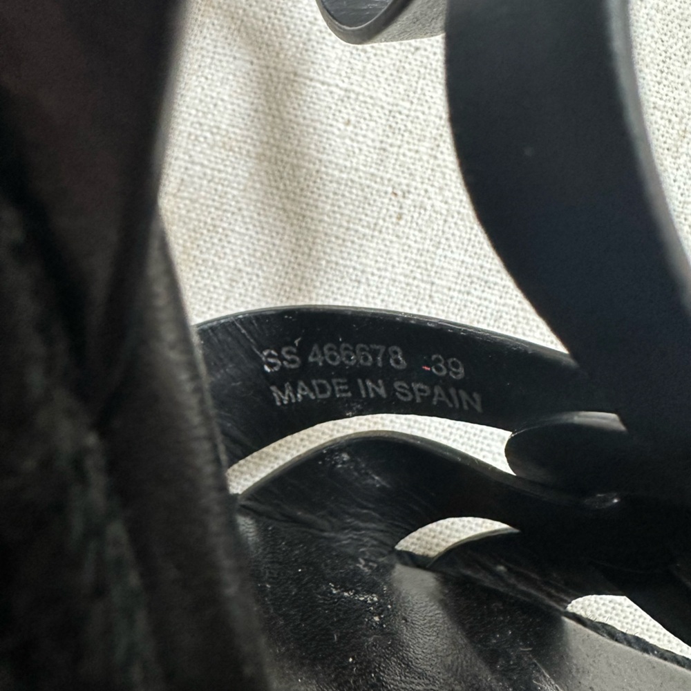 Saint Laurent Black Tribute Espadrille
Wedge Size 39 / US 9 Like New - Picture 6 of 8